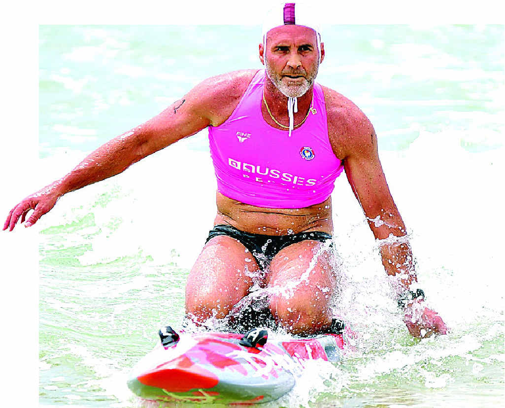 PAPPA POWER: Grant Kenny shows his skill in the 2km paddle at the 2014 Queensland Endurance Championships at Alex Headland. PAPPA POWER: Grant Kenny shows his skill in the 2km paddle at the 2014 Queensland Endurance Championships at Alex Headland.